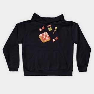 Strawberry Cream Bread Kids Hoodie